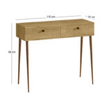 Κονσόλα Alis Megapap χρώμα sapphire oak 110x29x88εκ. - Image 4