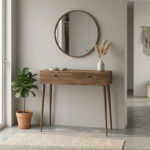 Κονσόλα Alis Megapap χρώμα καρυδί 110x29x88εκ.