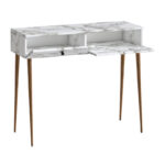 Κονσόλα Alis Megapap χρώμα λευκό εφέ μαρμάρου 110x29x88εκ. - Image 2