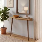 Κονσόλα επιτοίχια Moca Megapap χρώμα sapphire oak 60x22x77εκ.