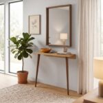 Κονσόλα επιτοίχια Moca Megapap χρώμα sapphire oak 60x22x77εκ. - Image 3