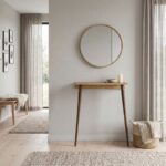 Κονσόλα επιτοίχια Moca Megapap χρώμα sapphire oak 60x22x77εκ. - Image 4