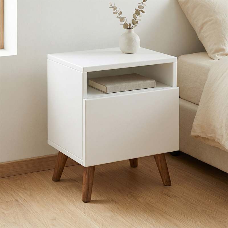 GP026-01171-0 Κομοδίνο Sole Megapap χρώμα λευκό 40x30x47,6εκ. - Image 1