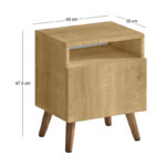 Κομοδίνο Sole Megapap χρώμα sapphire oak 40x30x47,6εκ. - Image 4