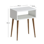 Κομοδίνο Gola Megapap χρώμα λευκό 45x30x58εκ. - Image 3