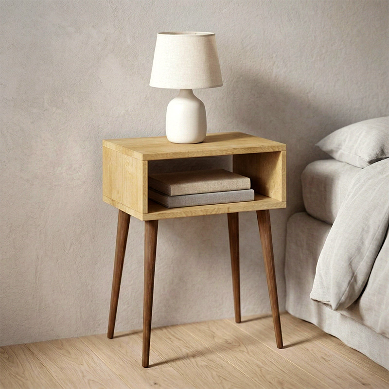 GP026-01182-0 Κομοδίνο Gola Megapap χρώμα sapphire oak 45x30x58εκ. - Image 1