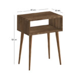 Κομοδίνο Gola Megapap χρώμα καρυδί 45x30x58εκ. - Image 3