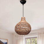 Φωτιστικό οροφής Faya Megapap E27 wicker μονόφωτο χρώμα φυσικό Ø46x100εκ. - Image 2