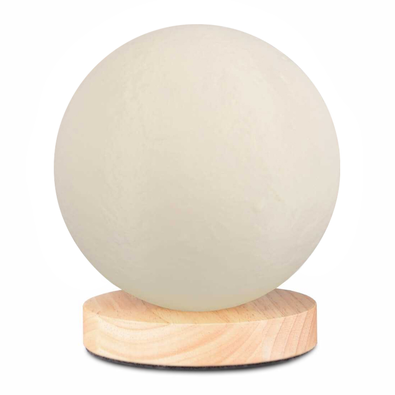 GP029-01801-0 Φωτιστικό επιτραπέζιο Lumo Megapap E14 ξύλινο - Pvc χρώμα φυσικό - κρεμ Ø12x17εκ. - Image 1