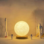 Φωτιστικό επιτραπέζιο Lumo Megapap E14 ξύλινο - Pvc χρώμα φυσικό - κρεμ Ø12x17εκ. - Image 2