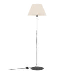 Φωτιστικό δαπέδου Vilo Megapap E27 μεταλλικό - ύφασμα Pvc χρώμα μαύρο - λευκό Ø35x152εκ.