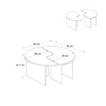 Τραπεζάκι σαλονιού σετ 2 τμχ Dorena Megapap χρώμα sencron black Ø90x41,7εκ. - Image 11