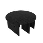 Τραπεζάκι σαλονιού σετ 2 τμχ Dorena Megapap χρώμα sencron black Ø90x41,7εκ. - Image 8