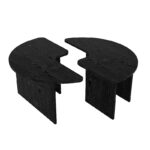 Τραπεζάκι σαλονιού σετ 2 τμχ Dorena Megapap χρώμα sencron black Ø90x41,7εκ. - Image 9