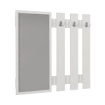 Κρεμάστρα τοίχου με καθρέπτη Folin Megapap χρώμα λευκό 90x4x90εκ. - Image 4