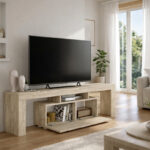 Έπιπλο τηλεόρασης Woodra Megapap χρώμα travertine 180x31,3x50,2εκ. - Image 2