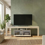 Έπιπλο τηλεόρασης Woodra Megapap χρώμα travertine 180x31,3x50,2εκ. - Image 4