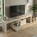 Έπιπλο τηλεόρασης Woodra Megapap χρώμα travertine 180x31,3x50,2εκ. - Image 6