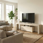 Έπιπλο τηλεόρασης Woodra Megapap χρώμα travertine 180x31,3x50,2εκ. - Image 7