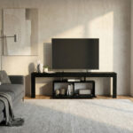 Έπιπλο τηλεόρασης Woodra Megapap χρώμα sencron black 180x31,3x50,2εκ. - Image 4