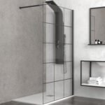 Σταθερό κρύσταλλο frame FREE Black KARAG 40x200cm