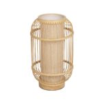 GLOBOSTAR® TULUM 02001 Boho Επιτραπέζιο Φωτιστικό Πορτατίφ με Ντουί 1 x E27 AC 220-240V IP20 - Μπεζ - Μ20 x Π20 x Υ32cm