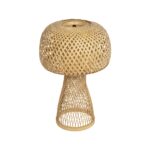 GLOBOSTAR® SELVA 01995 Boho Επιτραπέζιο Φωτιστικό Πορτατίφ με Ντουί 1 x E27 AC 220-240V IP20 - Μπεζ - Μ30 x Π30 x Υ45cm