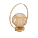 GLOBOSTAR® TULUMKO 02009 Boho Επιτραπέζιο Φωτιστικό Πορτατίφ με Ντουί 1 x E27 AC 220-240V IP20 - Μπεζ - Μ30 x Π18 x Υ32cm