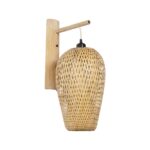 GLOBOSTAR® SELVA 01977 Boho Φωτιστικό Τοίχου - Απλίκα με Ντουί 1 x E27 AC 220-240V IP20 - Μπεζ - Μ24 x Π32 x Υ56cm