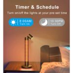 GLOBOSTAR® DESTINY GLB-106-0019 Επιτραπέζιο Φωτιστικό Πορτατίφ με RF Ασύρματο Χειριστήριο & Λειτουργία μέσω WiFi APP LED 10W 600lm 180° AC 220-240V IP20 Πολύχρωμο RGB Dimmable - Sanan SMD Chip - Μαύρο - Μ14 x Π14 x Υ40.5cm - 2 Χρόνια Εγγύηση - Image 7