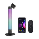 GLOBOSTAR® DESTINY GLB-106-0019 Επιτραπέζιο Φωτιστικό Πορτατίφ με RF Ασύρματο Χειριστήριο & Λειτουργία μέσω WiFi APP LED 10W 600lm 180° AC 220-240V IP20 Πολύχρωμο RGB Dimmable - Sanan SMD Chip - Μαύρο - Μ14 x Π14 x Υ40.5cm - 2 Χρόνια Εγγύηση - Image 3