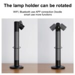 GLOBOSTAR® DESTINY GLB-106-0019 Επιτραπέζιο Φωτιστικό Πορτατίφ με RF Ασύρματο Χειριστήριο & Λειτουργία μέσω WiFi APP LED 10W 600lm 180° AC 220-240V IP20 Πολύχρωμο RGB Dimmable - Sanan SMD Chip - Μαύρο - Μ14 x Π14 x Υ40.5cm - 2 Χρόνια Εγγύηση - Image 5