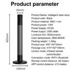 GLOBOSTAR® DESTINY GLB-106-0019 Επιτραπέζιο Φωτιστικό Πορτατίφ με RF Ασύρματο Χειριστήριο & Λειτουργία μέσω WiFi APP LED 10W 600lm 180° AC 220-240V IP20 Πολύχρωμο RGB Dimmable - Sanan SMD Chip - Μαύρο - Μ14 x Π14 x Υ40.5cm - 2 Χρόνια Εγγύηση - Image 10