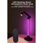 GLOBOSTAR® DESTINY GLB-106-0020 Επιτραπέζιο Φωτιστικό Πορτατίφ με RF Ασύρματο Χειριστήριο & Λειτουργία μέσω WiFi APP LED 10W 600lm 180° AC 220-240V IP20 Πολύχρωμο RGB Dimmable - Sanan SMD Chip - Μαύρο - Μ14 x Π14 x Υ50cm - 2 Χρόνια Εγγύηση - Image 3