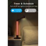 GLOBOSTAR® DESTINY GLB-106-0020 Επιτραπέζιο Φωτιστικό Πορτατίφ με RF Ασύρματο Χειριστήριο & Λειτουργία μέσω WiFi APP LED 10W 600lm 180° AC 220-240V IP20 Πολύχρωμο RGB Dimmable - Sanan SMD Chip - Μαύρο - Μ14 x Π14 x Υ50cm - 2 Χρόνια Εγγύηση - Image 4