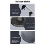 GLOBOSTAR® DESTINY GLB-106-0020 Επιτραπέζιο Φωτιστικό Πορτατίφ με RF Ασύρματο Χειριστήριο & Λειτουργία μέσω WiFi APP LED 10W 600lm 180° AC 220-240V IP20 Πολύχρωμο RGB Dimmable - Sanan SMD Chip - Μαύρο - Μ14 x Π14 x Υ50cm - 2 Χρόνια Εγγύηση - Image 5