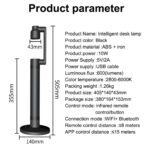 GLOBOSTAR® DESTINY GLB-106-0020 Επιτραπέζιο Φωτιστικό Πορτατίφ με RF Ασύρματο Χειριστήριο & Λειτουργία μέσω WiFi APP LED 10W 600lm 180° AC 220-240V IP20 Πολύχρωμο RGB Dimmable - Sanan SMD Chip - Μαύρο - Μ14 x Π14 x Υ50cm - 2 Χρόνια Εγγύηση - Image 6