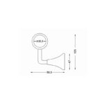 Κουπαστή Τοίχου Inox Φ35 Ασημί με Στηρίγματα - Image 2