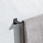 Αξεσουάρ μπάνιου Onyx μαύρο ματ χωρίς τρύπες με κόλληση