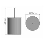 Χαρτοδοχείο Sx. Μπάνιου Δαπέδου 5Lt Ø205x400mm Ορειχάλκινο