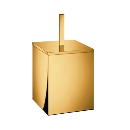 Χαρτοδοχείο Μπάνιου Δαπέδου Gold 24K polished Τετράγωνο 18x18x40cm