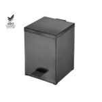 Χαρτοδοχείο Μπάνιου Τετράγωνο Gun Metal brushed Soft Close Δαπέδου 18x25x26.5cm