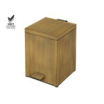 Χαρτοδοχείο Μπάνιου Τετράγωνο Bronze Mat Soft Close Δαπέδου 18x25x26.5cm