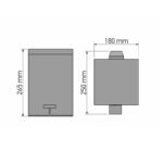 Χαρτοδοχείο Μπάνιου Soft Close Δαπέδου sx.18x25x26.5cm