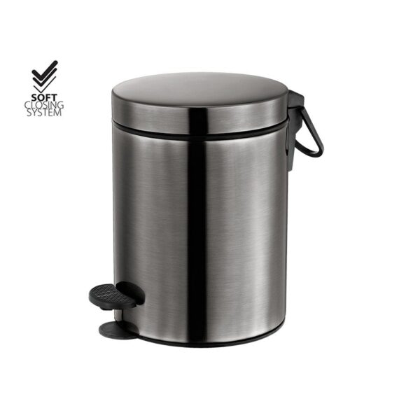 Χαρτοδοχείο 3lt- 5lt Δαπέδου Μπάνιου Soft Closing gun metal brushed