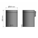 Χαρτοδοχείο Μπάνιου 5Lt Δαπέδου Inox 304 Soft Closing Ø20.5x28cm - Image 2