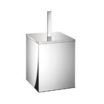 Χαρτοδοχείο Μπάνιου Δαπέδου Inox 304 Τετράγωνο 18x18x40cm