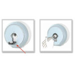 Συσκευή Χαρτιού Υγείας Jumbo Centrum Slim Line με Ρυθμιστή Πίεσης & Κλειδαριά Ασφαλείας 27.5x13.8x28cm - Λευκό - Image 2