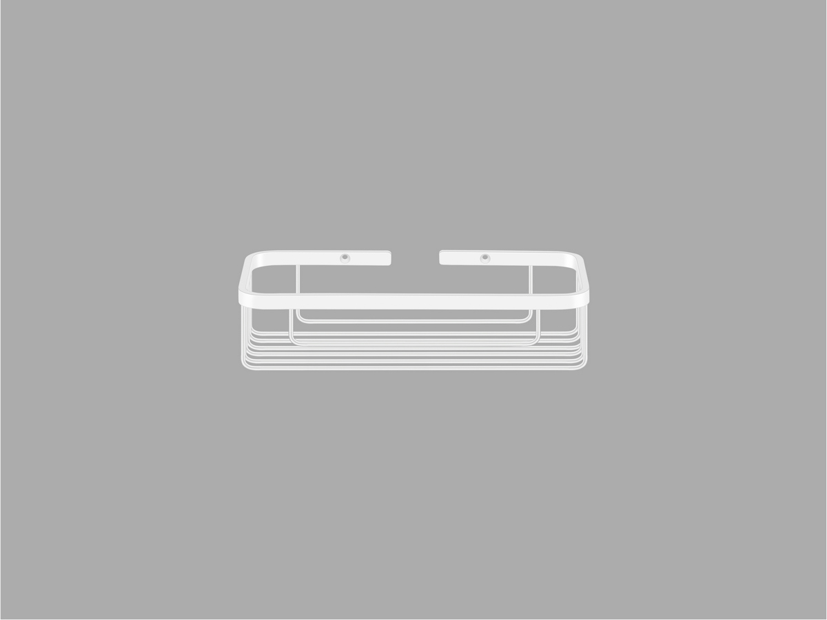 00003-Μ101 Παραλληλόγραμμη Θήκη Ντους Λευκό Ματ SANCO - Image 1