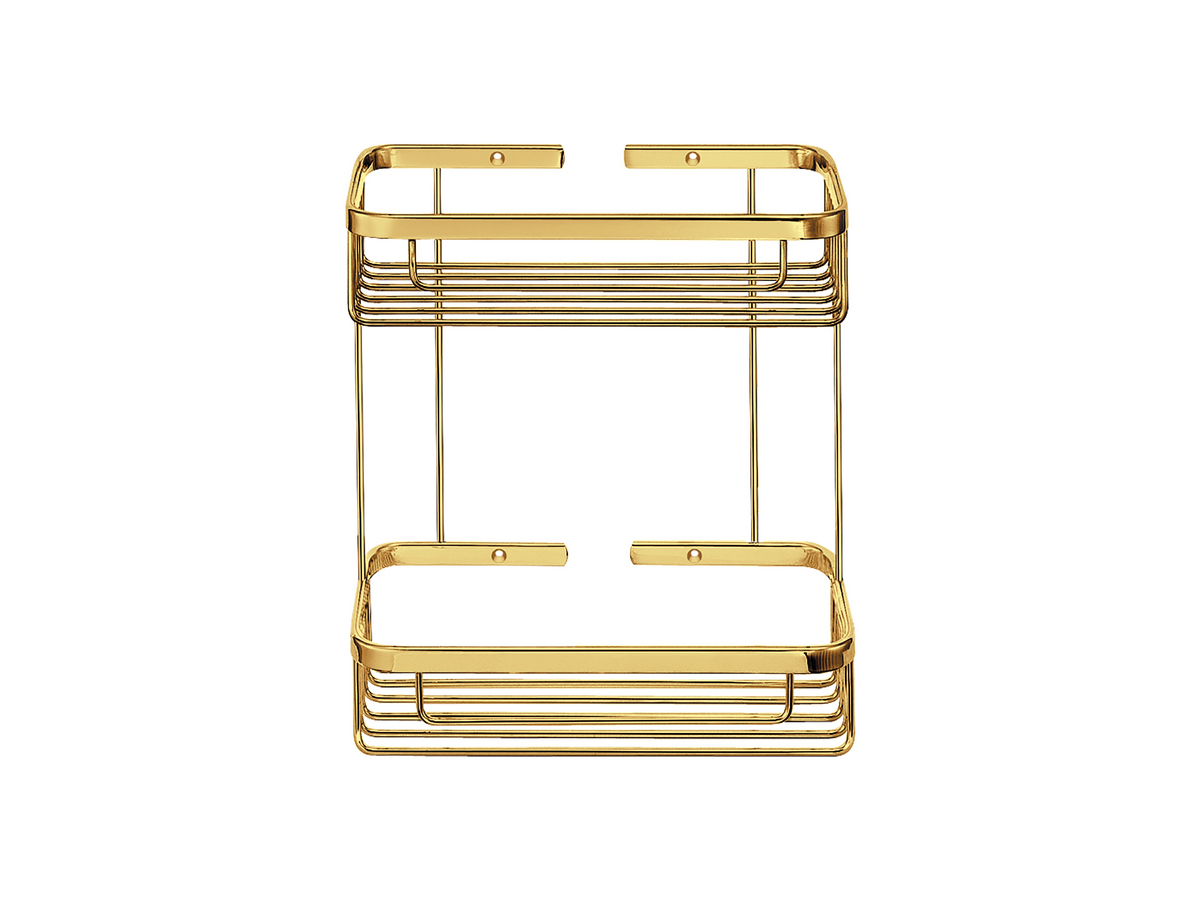 00004-PVD-02PL Παραλληλόγραμμη Θήκη Ντους PVD Golden Brass Polished SANCO - Image 1